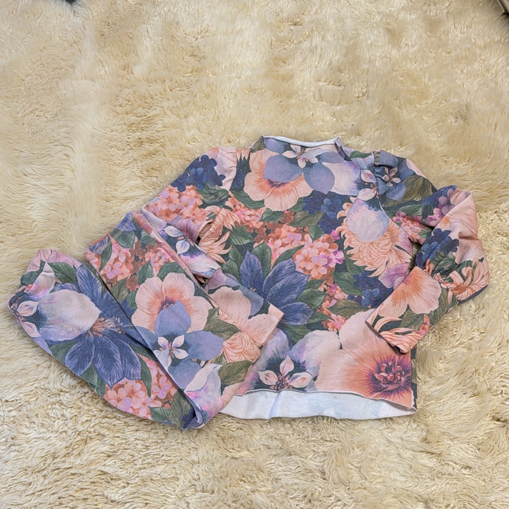 Chaser Kids Floral Matching Set in Pink and Purple